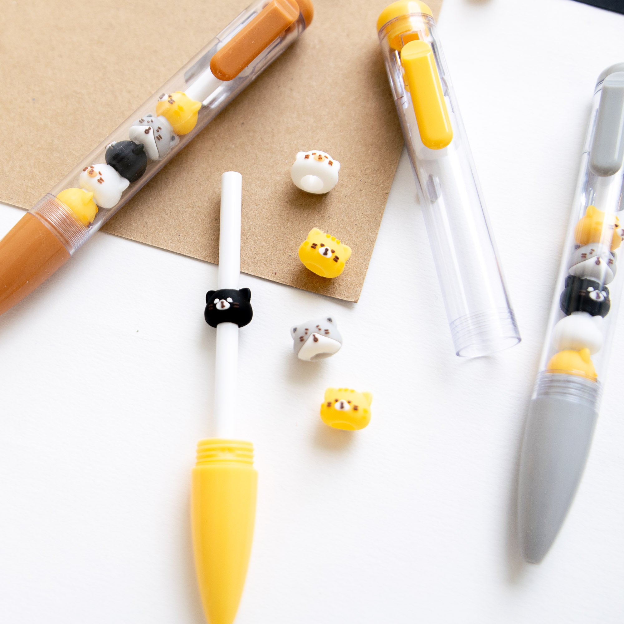 Kawaii Pen - Mini kattenkopfiguren