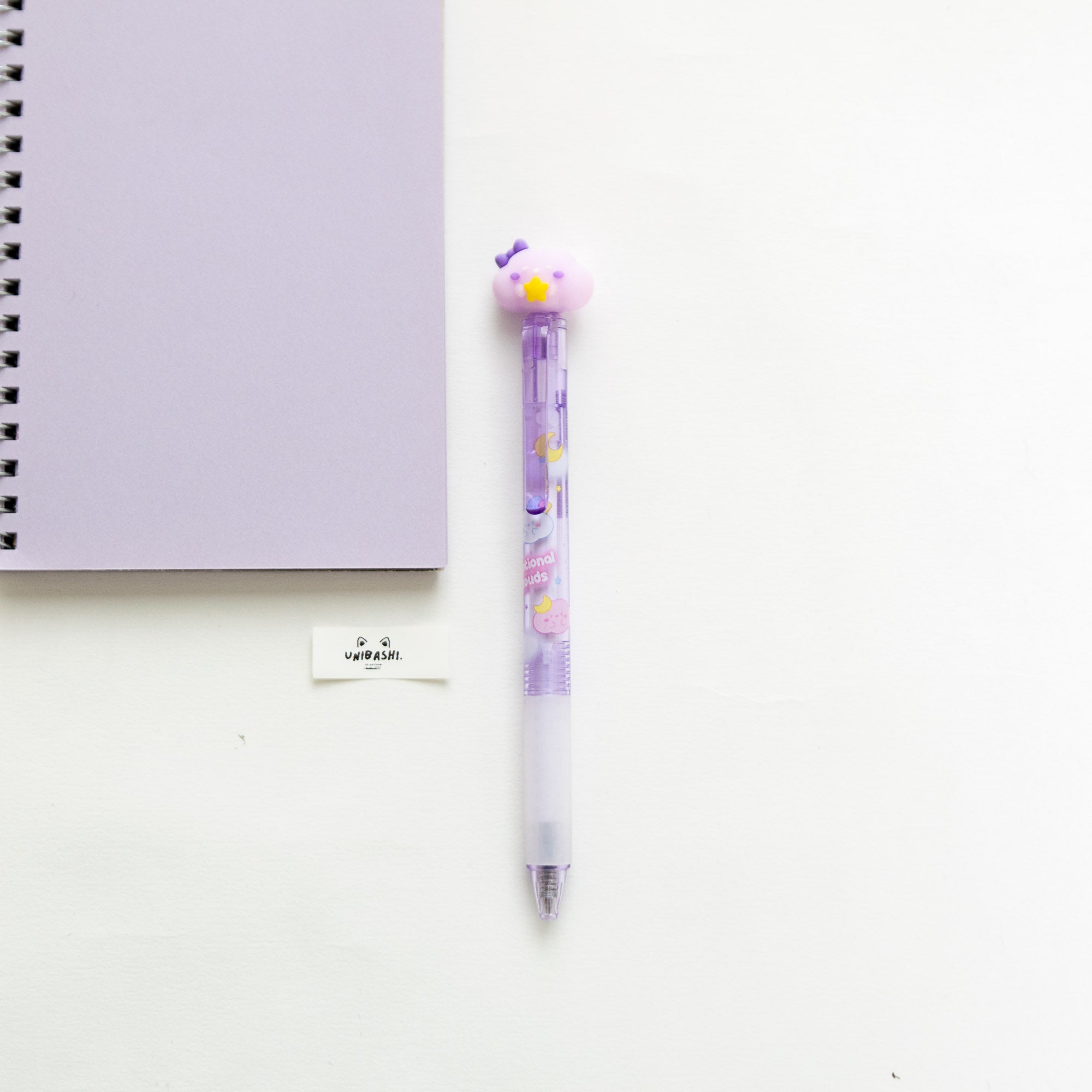 Stylo Gel Effaçable Kawaii - Nuages Rêveurs