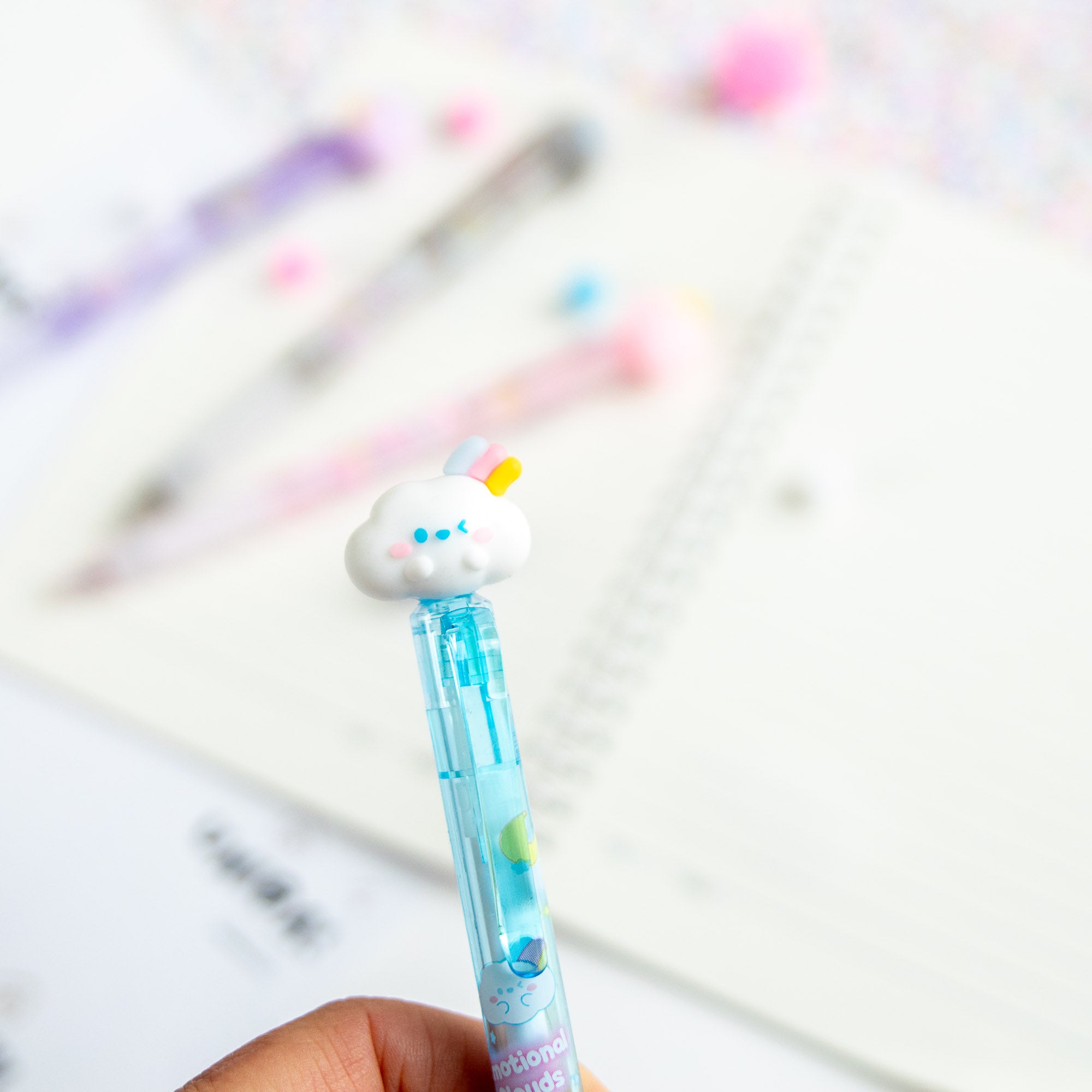 Stylo Gel Effaçable Kawaii - Nuages Rêveurs