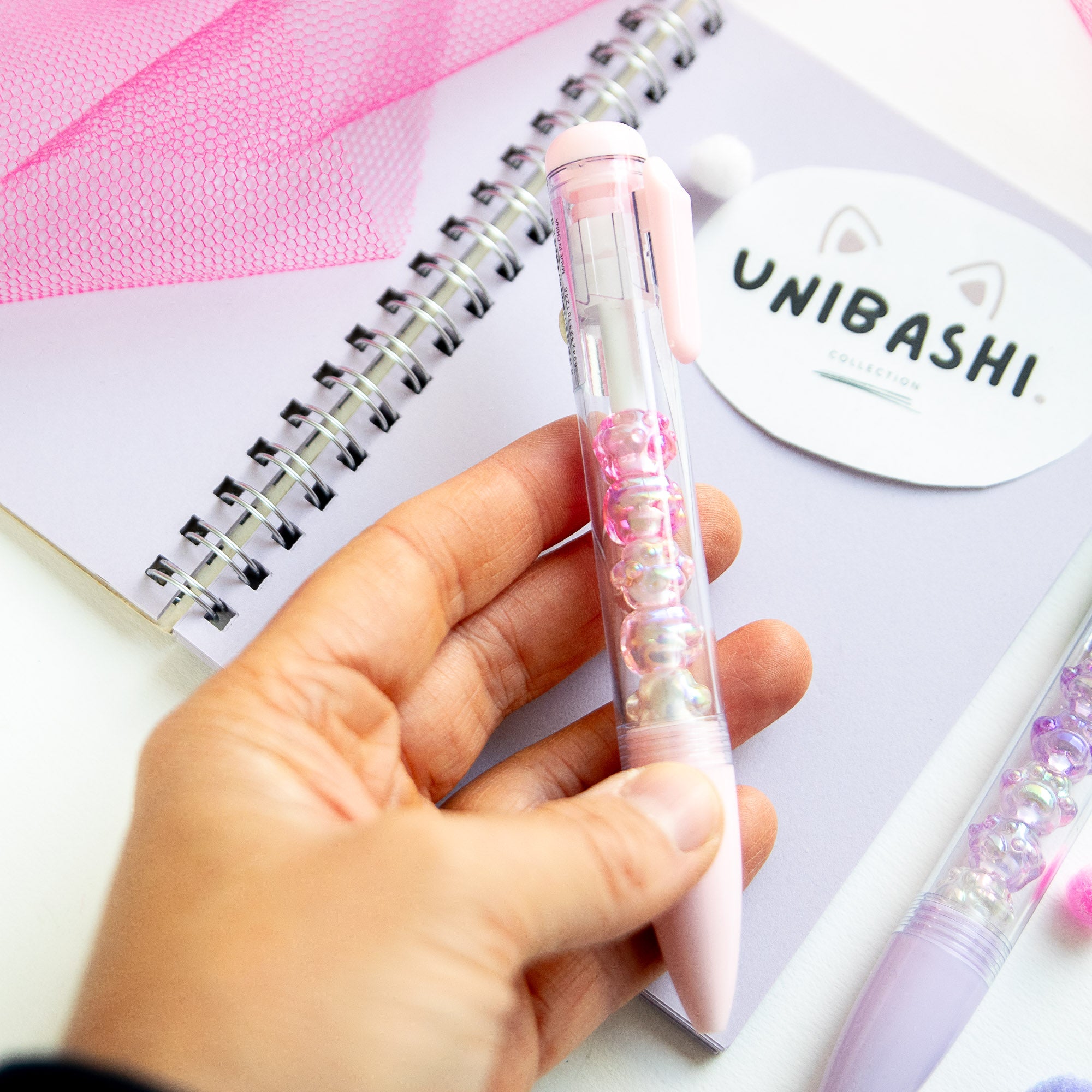 Kawaii Pen - Mini Kristallen Kattenpootbeeldjes