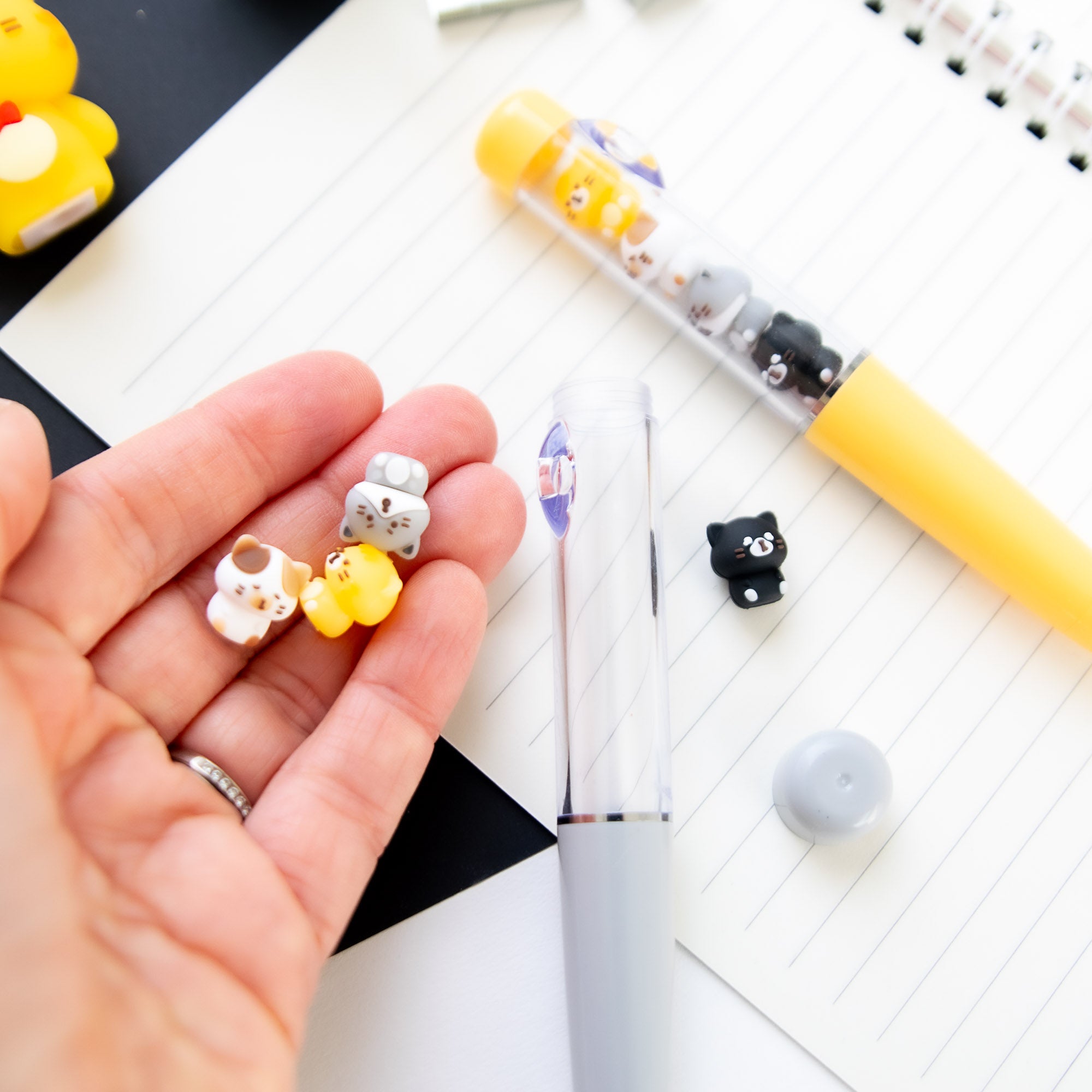 Kawaii Pen - Mini Kattenbeeldjes