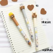 Stylo Gel Kawaii Anti Stress - Chat Curieux Tournicoti