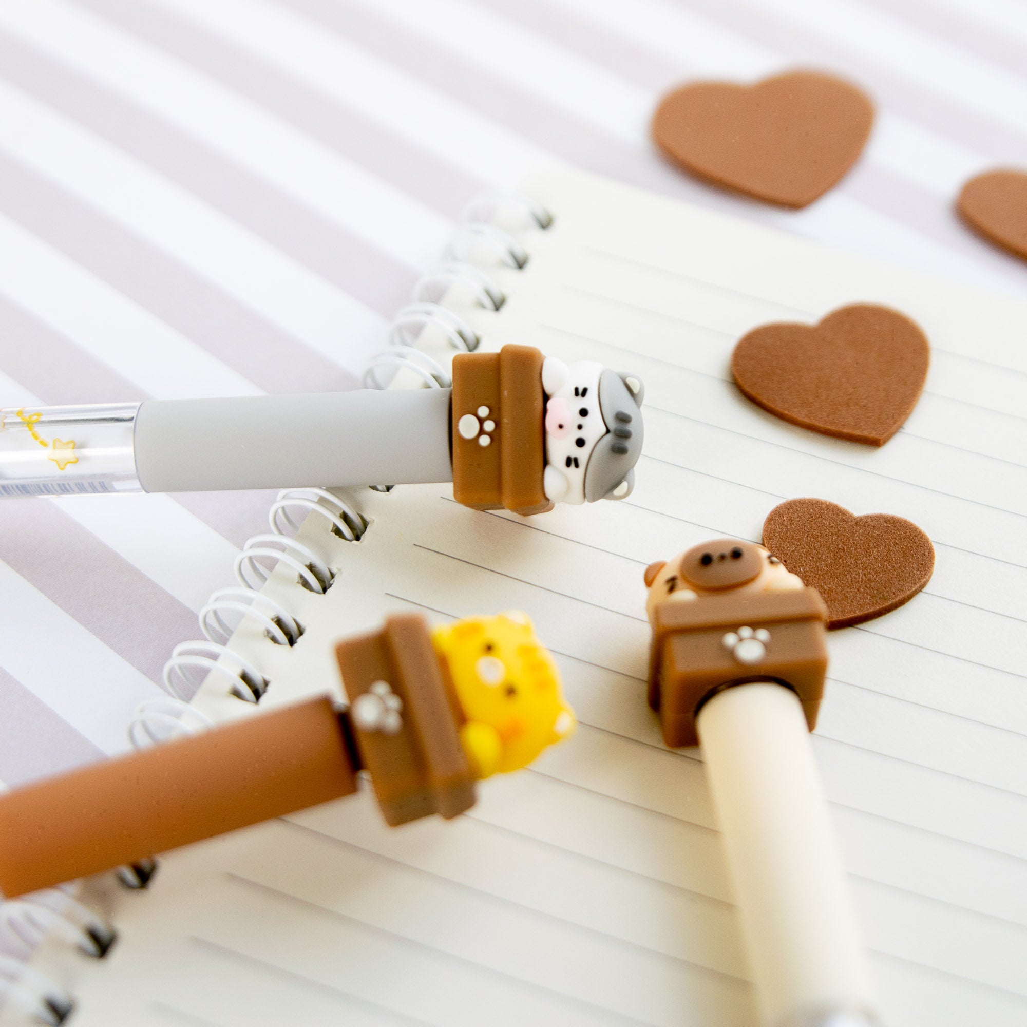 Stylo Gel Kawaii Anti Stress - Chat Curieux Tournicoti